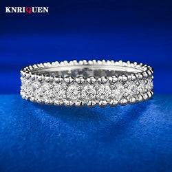 Sterling Silver High Carbon Diamond Ring for Women