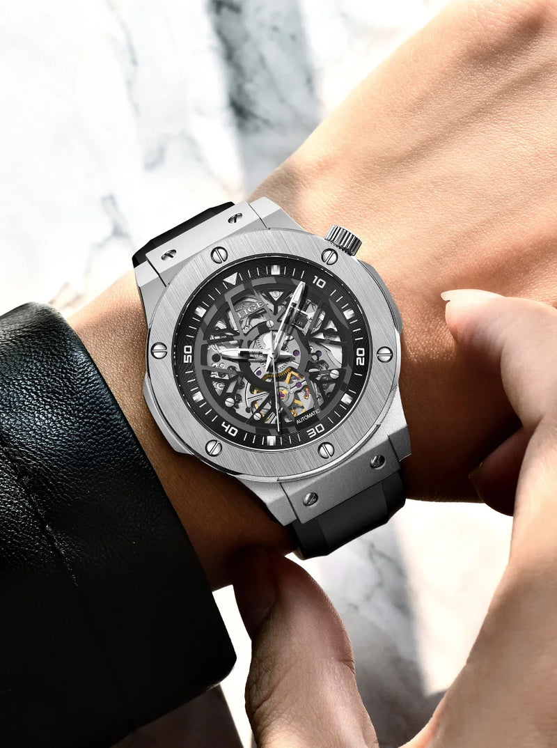 Luxury Mechanical Men's Wristwatch - Casual Sports Waterproof Automatic Watch for Men