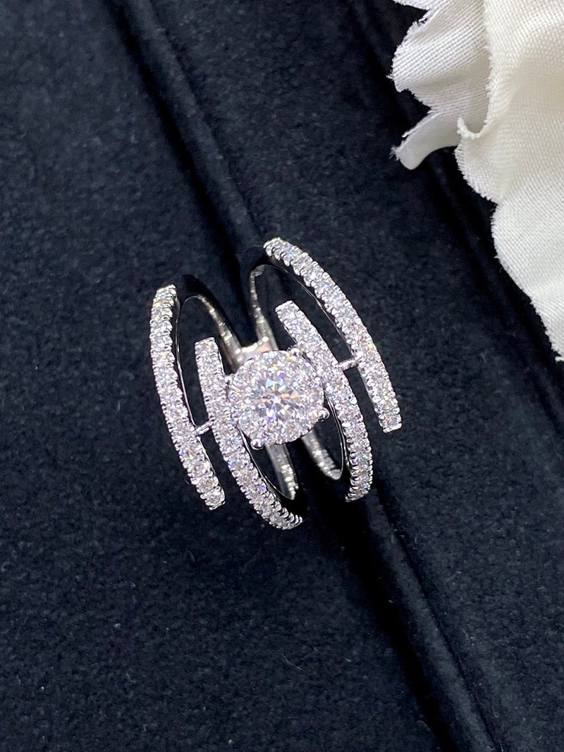 18K White Gold Diamond Rings for Women
