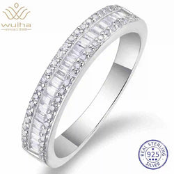 925 Sterling Silver VVS1 D Color Moissanite Diamonds Wedding Band