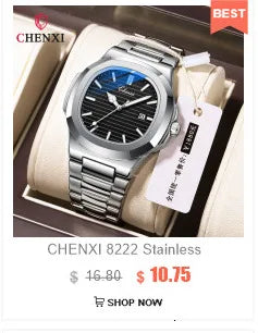 Stainless Steel Quartz Sports Watch for Men