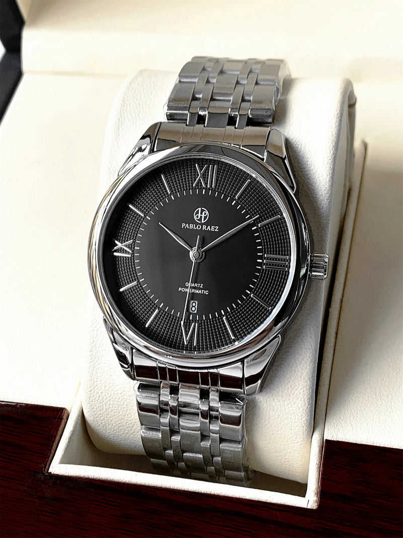 Luxury Luminous Steel Wristwatch for Men - High Quality Waterproof Quartz Fashion Clock