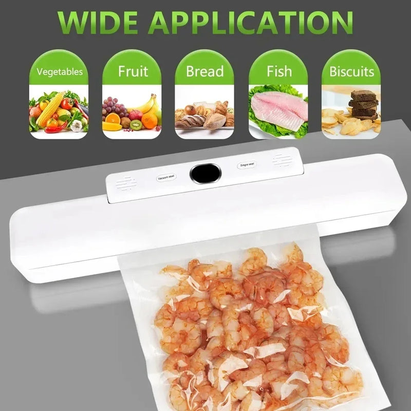 Automatic Vacuum Sealer Machine with Food Saver Bags for Food Storage