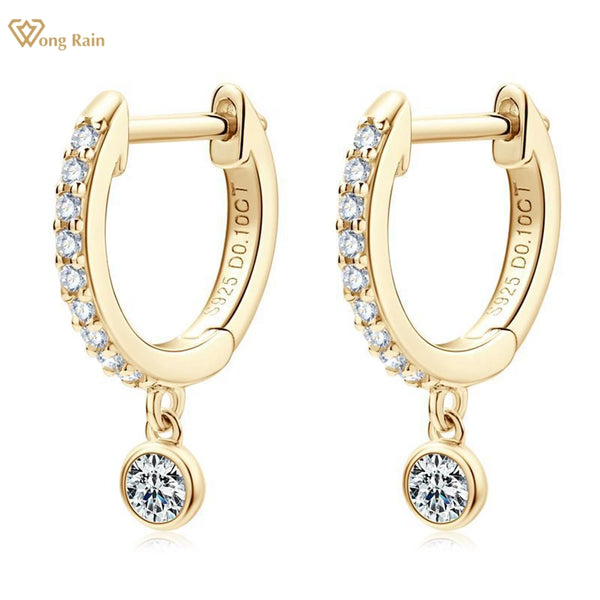 925 Sterling Silver VVS1 3EX Moissanite Diamond Drop Earrings for Women