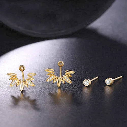 18k Yellow Gold 0.50CT SI/H Diamond Stud Earrings for Women