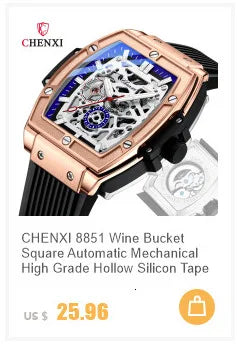 Stainless Steel Transparent Skeleton Wrist Watch for Men