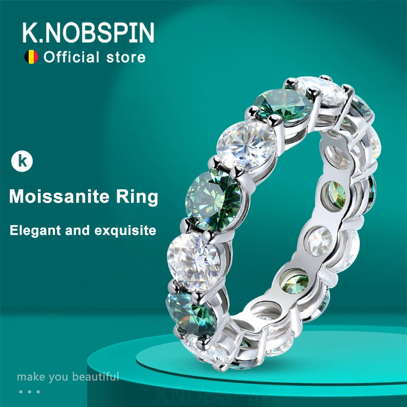 s925 Silver Colorful Moissanite Ring for Women