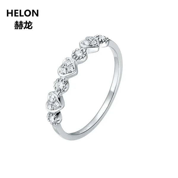 14k White Gold 0.10ctw SI/H Diamond Wedding Band for Women