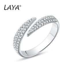 925 Sterling Silver, Zircon Pointed Ring, Irregular Design for Men and Women