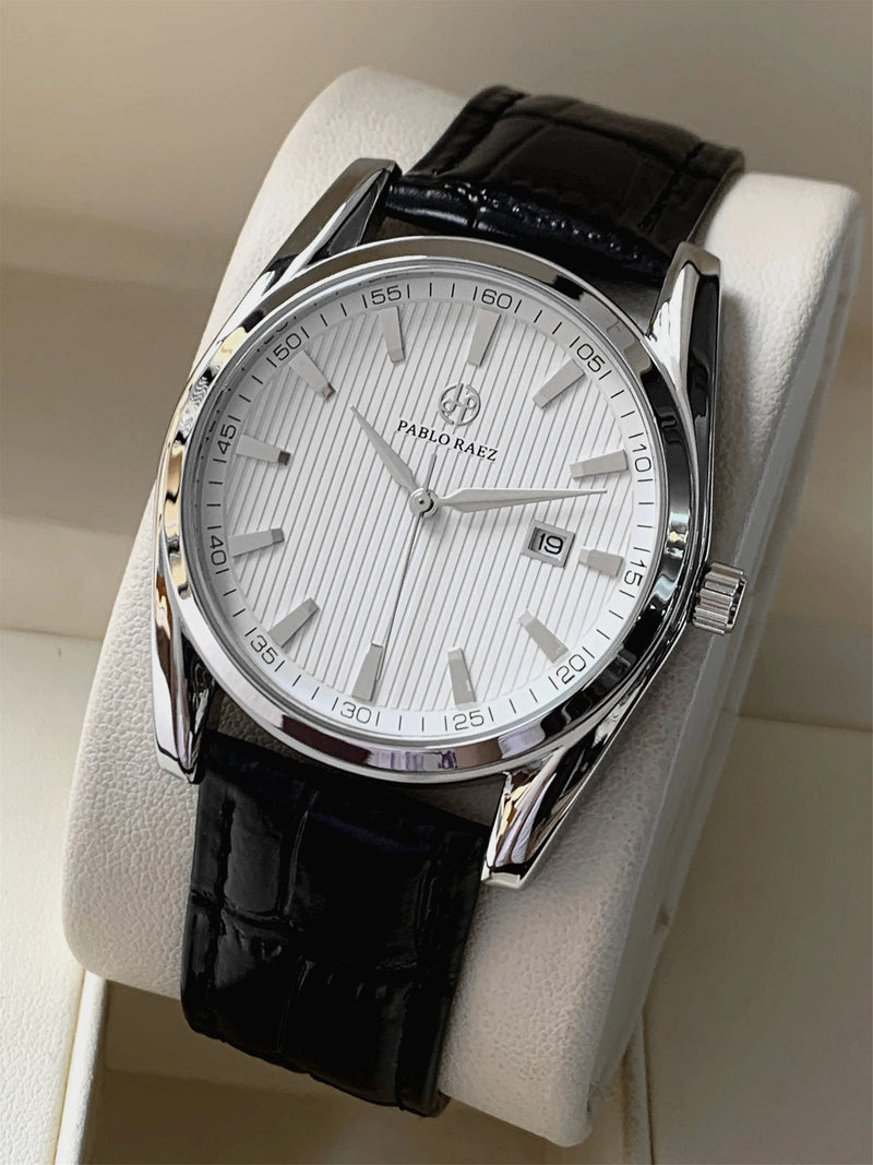 Luxury Men's Quartz Watch with Waterproof Date Feature & Stainless Steel Strap