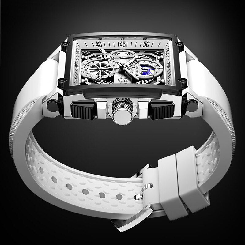 Quartz Luminous Soft Strap Date Watch for Men