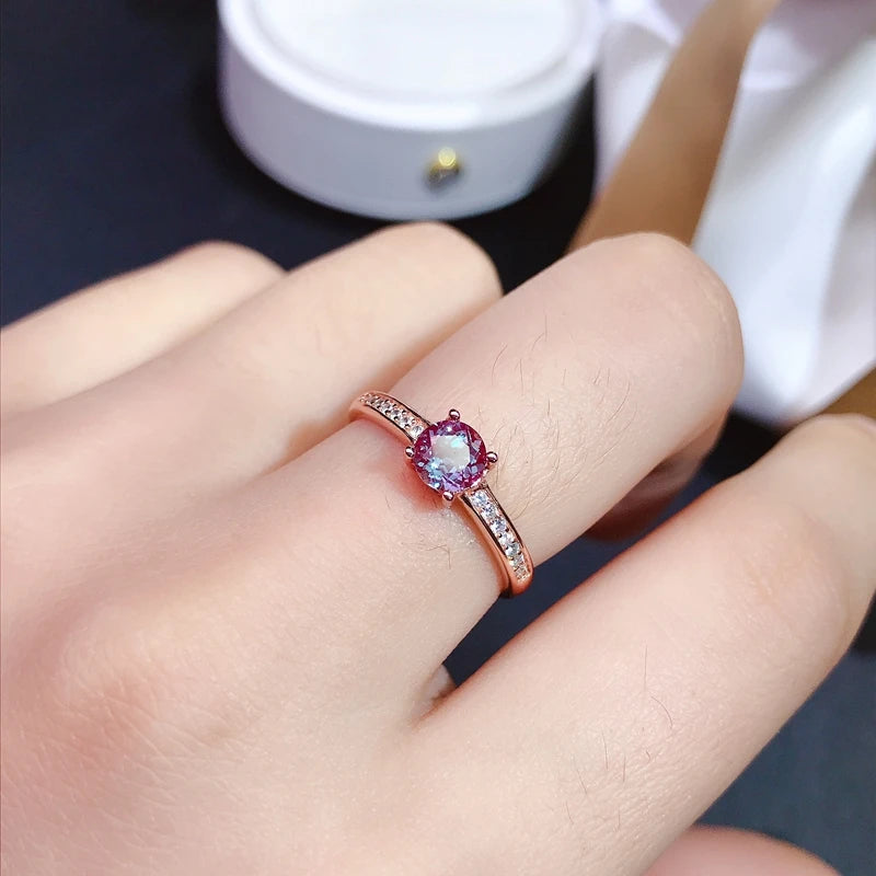 Sterling Silver Alexandrite Ring, new style recommendation for ladies