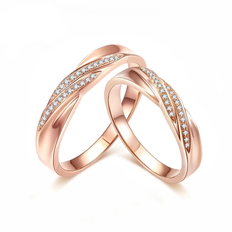 18K Rose Gold Diamond Ring for Women