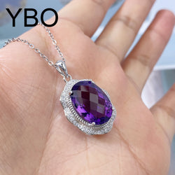 Sterling Silver Amethyst Pendant Necklace for Women