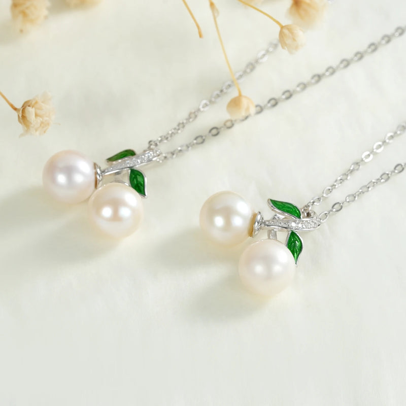 Sterling Silver Freshwater Pearl Pendant Necklace for Women