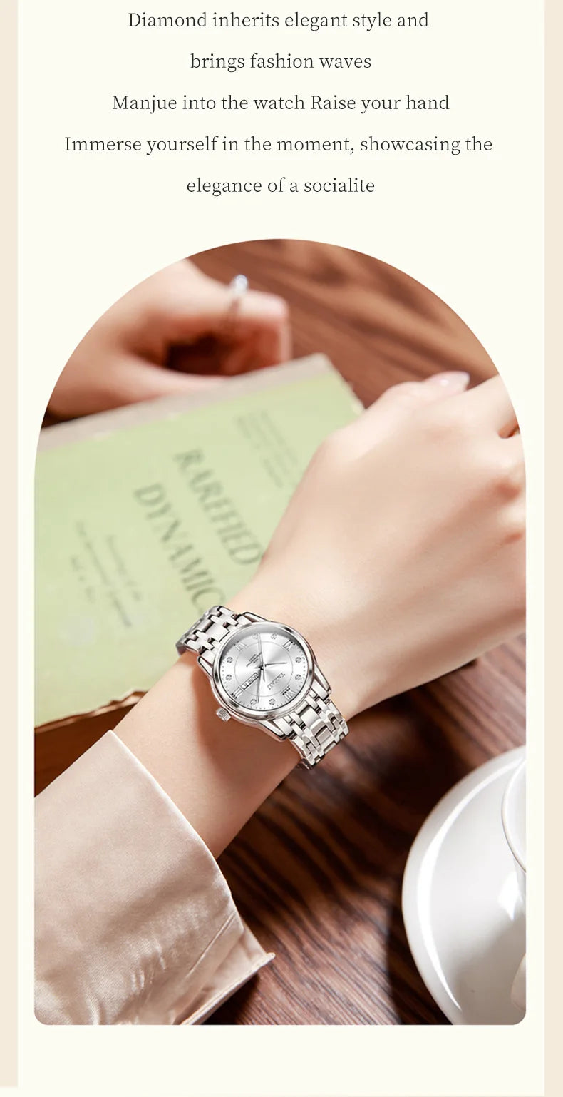 Stainless Steel Quartz Watch for Women