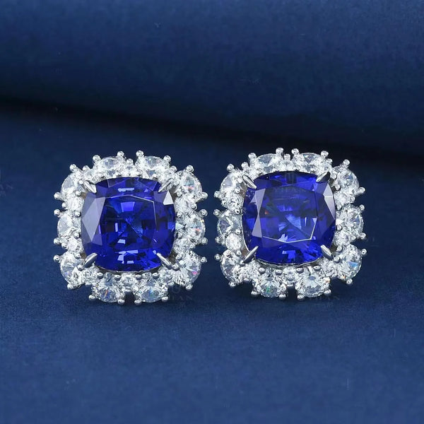 925 Sterling Silver Sapphire Earrings for Women