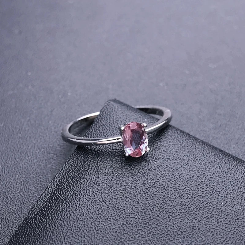 Sterling Silver Alexandrite Ring for Women