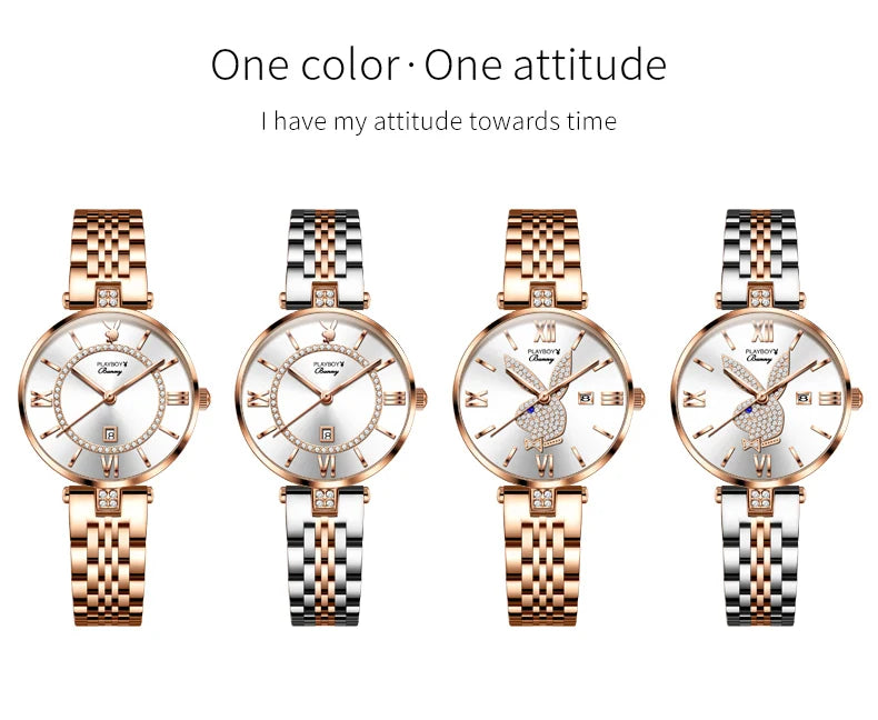 Stainless Steel Elegant Quartz Watch for Women