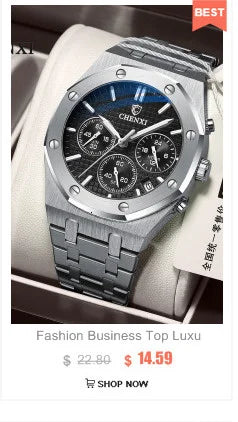 Stainless Steel Skeleton Automatic Luminous Mechanical Watch for Men