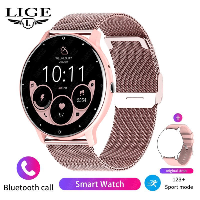 Stainless Steel Smart Watch with Bluetooth, Call, Voice Assistant, Custom Dial, and Blood Oxygen Monitoring for Men