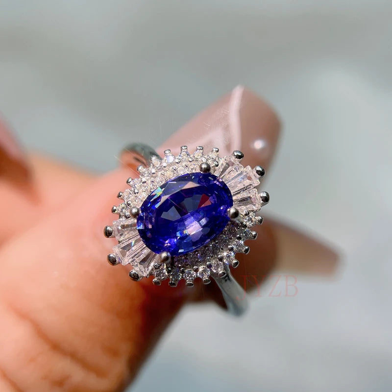 Sterling Silver Tanzanite Ring for Women