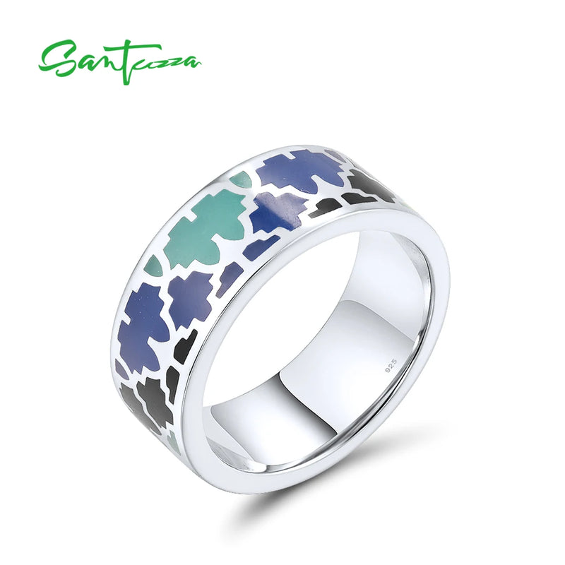 925 Sterling Silver Ring with Colorful Stone