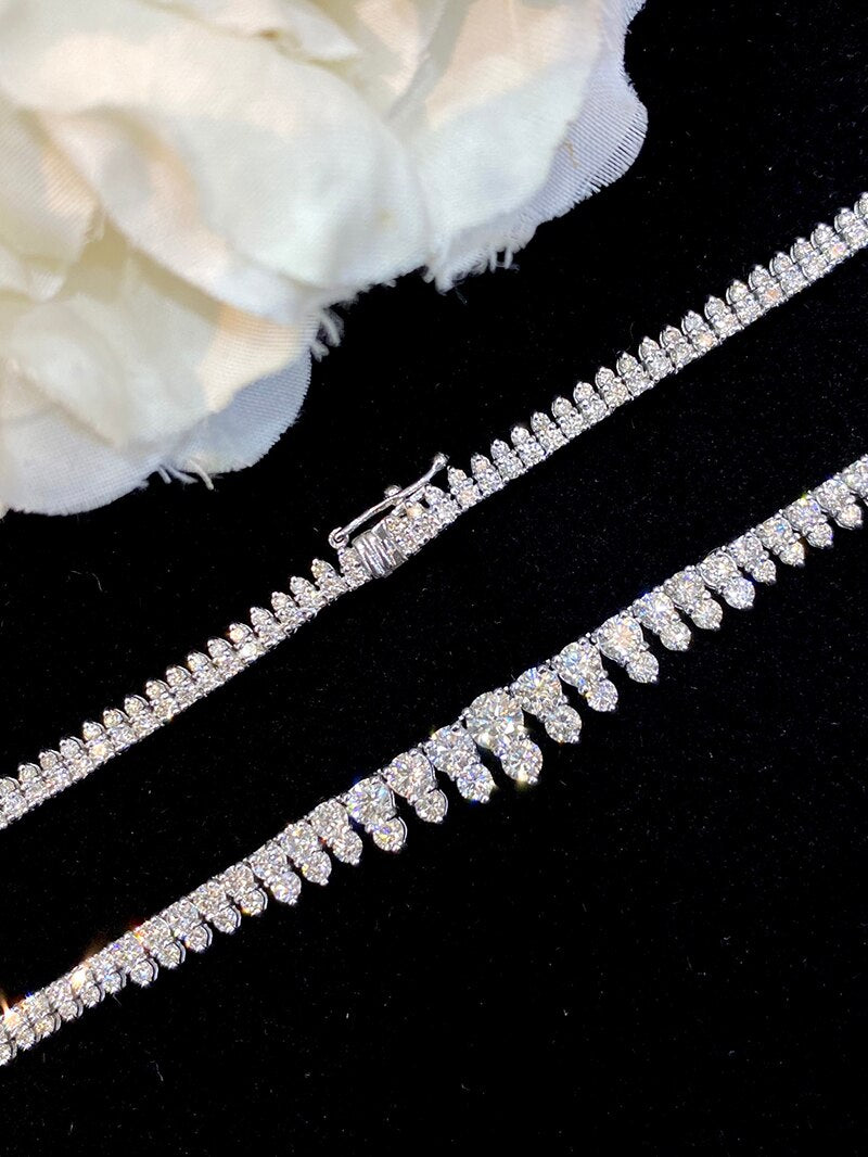 18K White Gold Diamond Necklace for Women