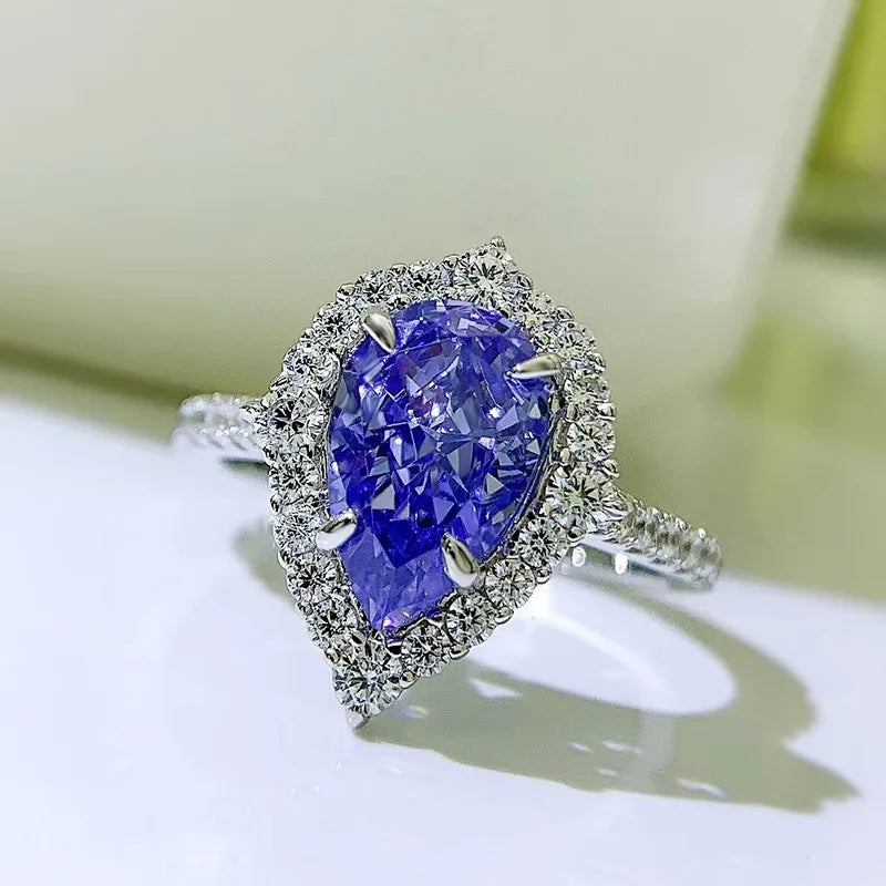 Sterling Silver Tanzanite Ring for Women