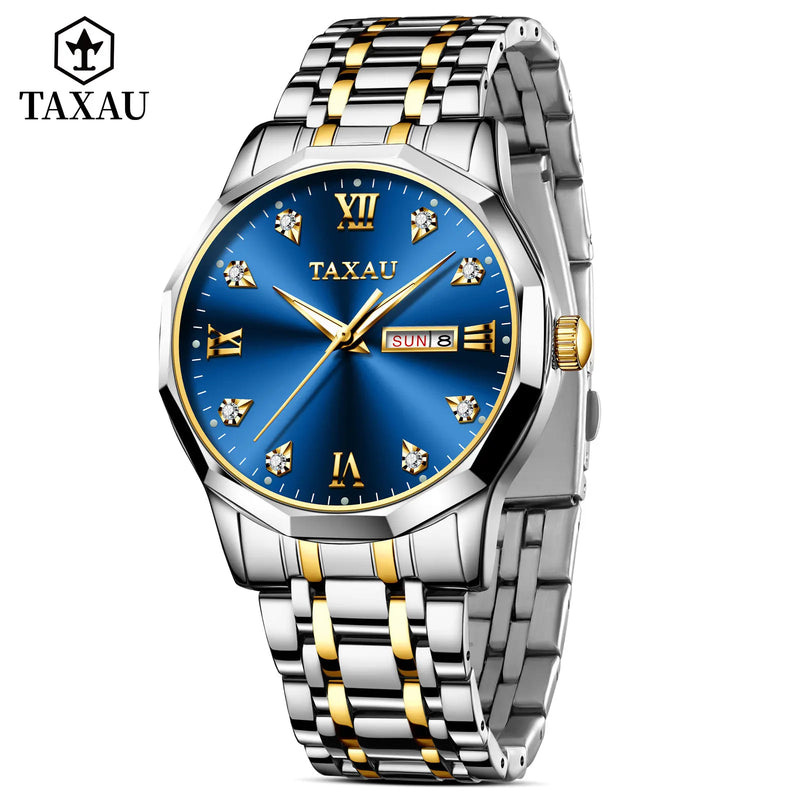 Stainless Steel Quartz Waterproof Luminous Watch for Men