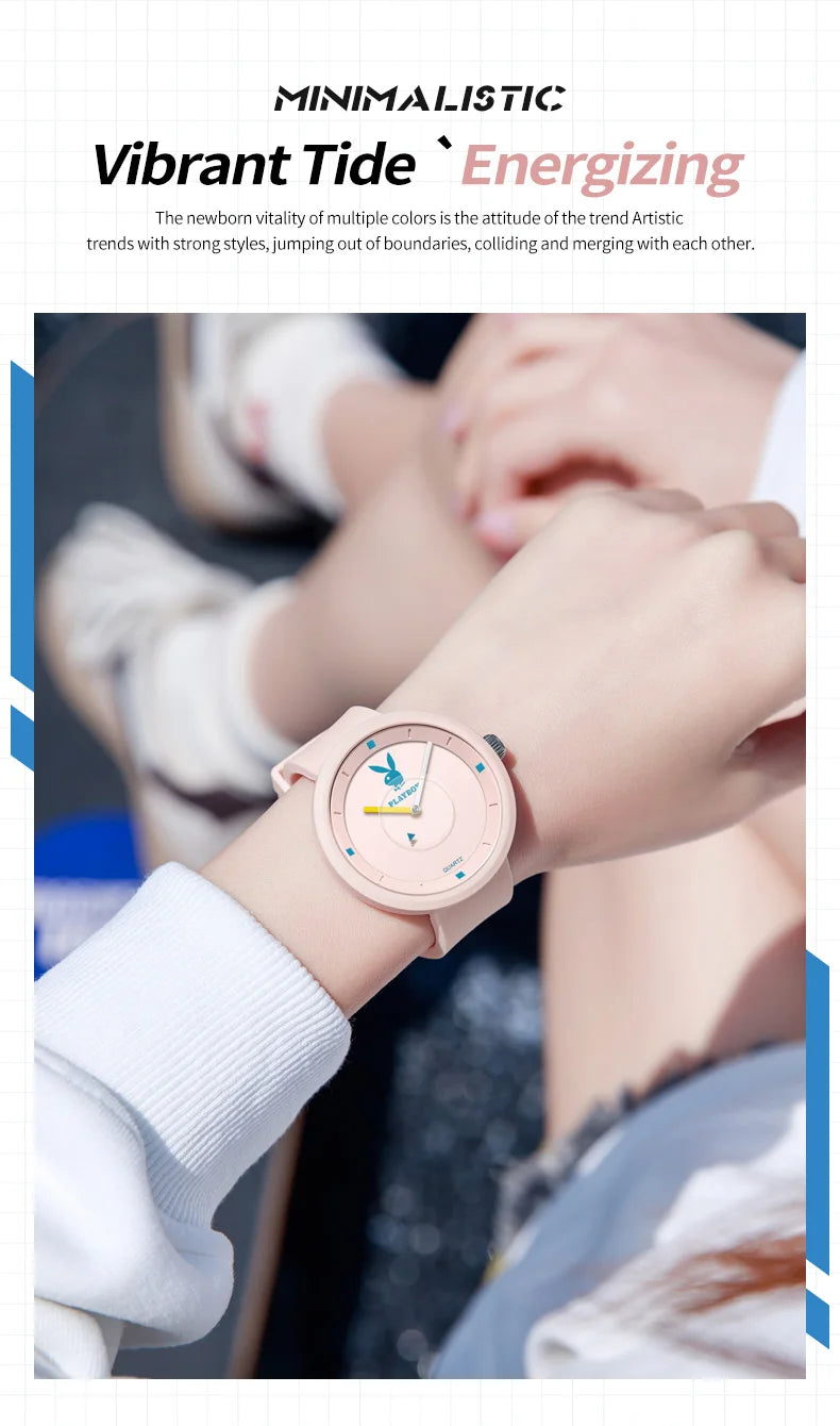 Stainless Steel Silicone Watch for Women