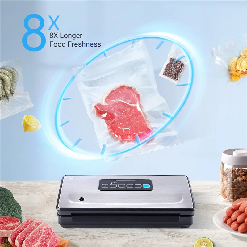 Plastic Bag Vacuum Sealer with Dry/Moist/Pulse/Canister Modes