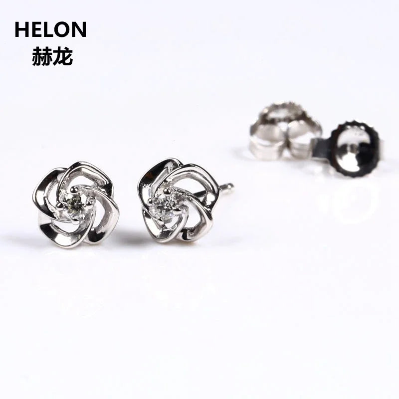 10k White Gold 0.50ctw Diamond Stud Earrings for Women