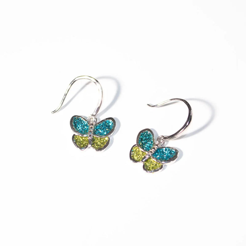 925 Sterling Silver Butterfly Dangle Earrings for Woman