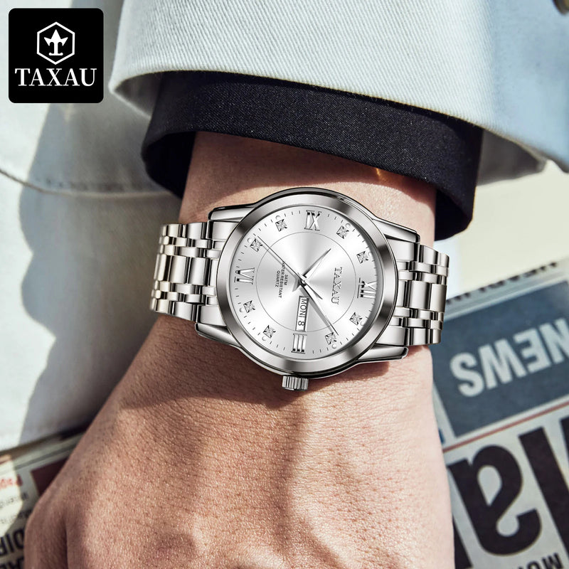 Stainless Steel Quartz Casual Watch for Men