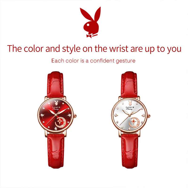 Luxury Leather Quartz Watch for Women