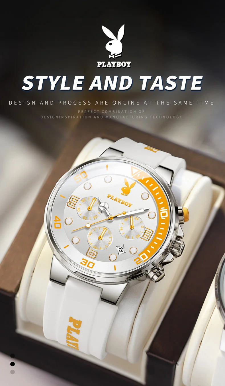 Stainless Steel Fashion Trend Quartz Multifunction Sports Watch for Men