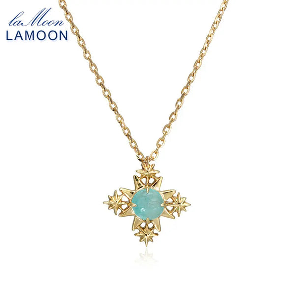 925 Sterling Silver Apatite Necklace for Women