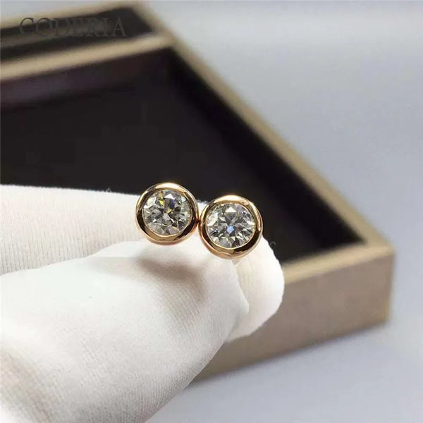 925 Sterling Silver 0.5ctw Moissanite Bubble Stud Earrings for Couple .