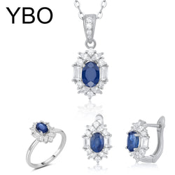 Sterling Silver Sapphire Jewelry Sets for Women