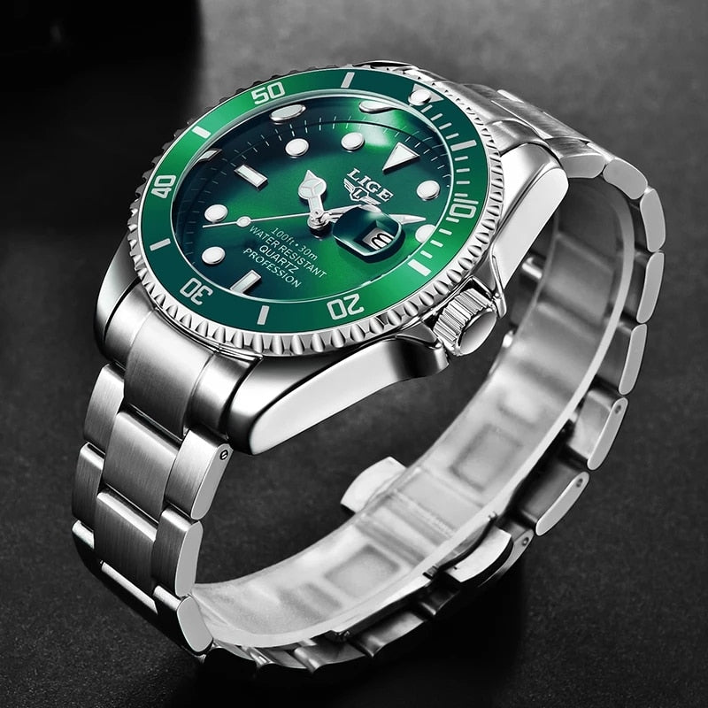 Stainless Steel Luxury Fashion Diver Watch with Date for Men