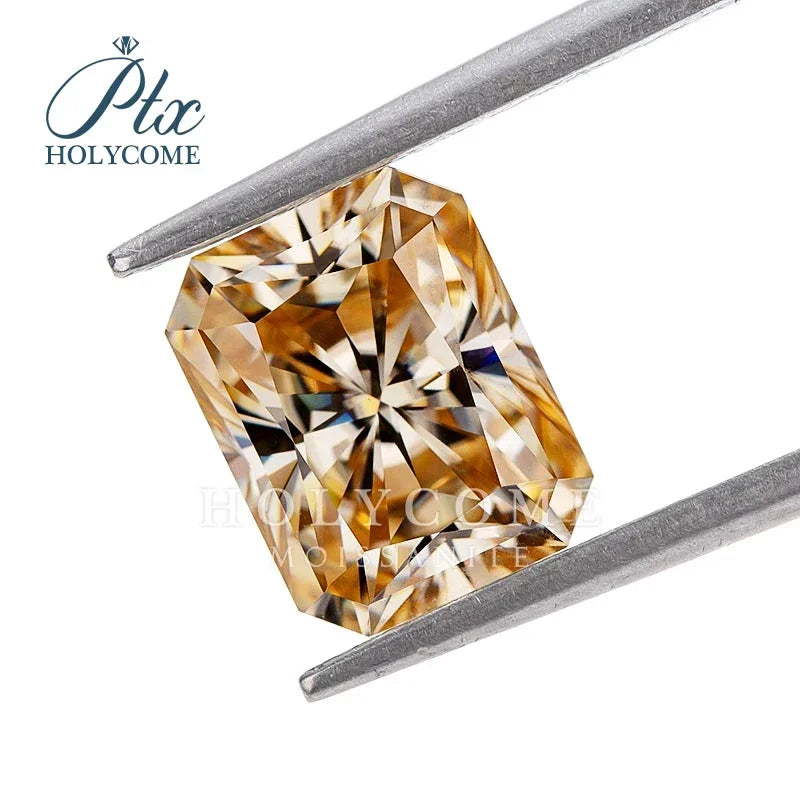 Sterling Silver 1.86ct Moissanite Radiant Cut Gemstone Loose for Jewelry Making