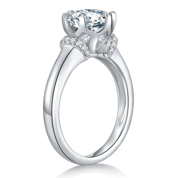 925 Silver 2.5ctw Moissanite Engagement Ring for Women