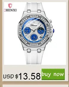 Stainless Steel 0.15ct Diamond Quartz Watch for Women