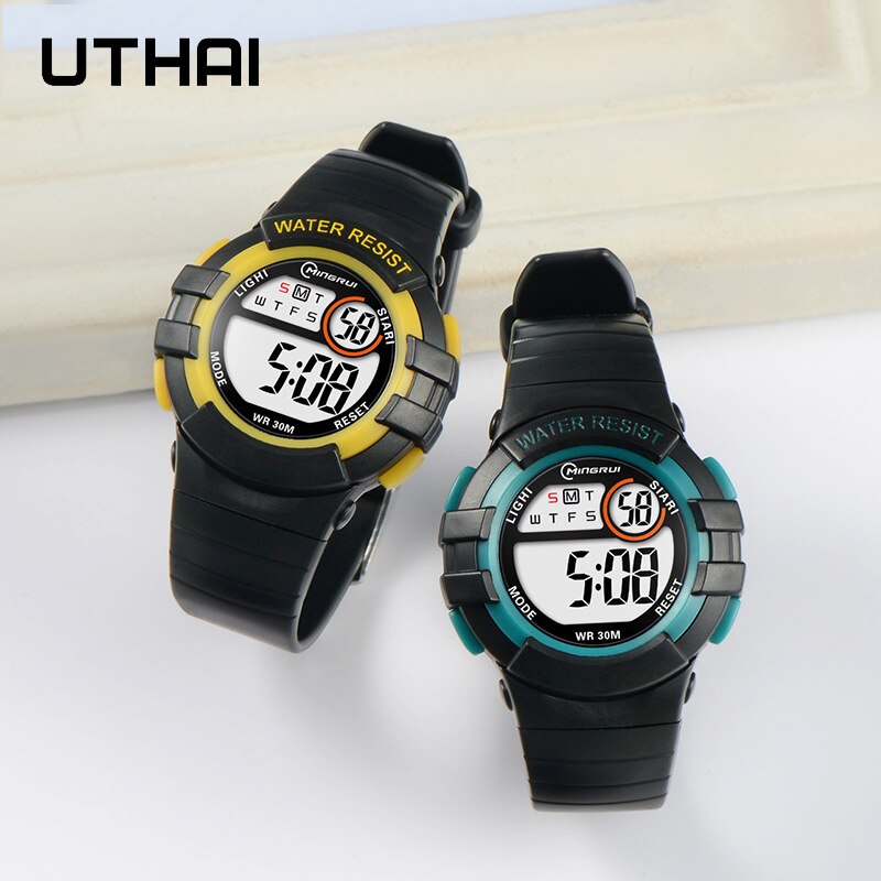 Stainless Steel Kids Electronic Watch Alarm Clock with Digital Display. for kids