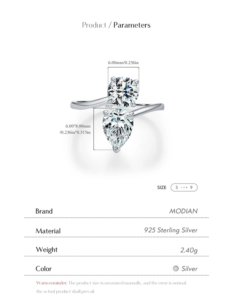 Sterling Silver CZ Intertwining Line Rings for Women