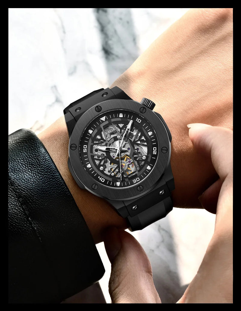 Luxury Mechanical Men's Wristwatch - Casual Sports Waterproof Automatic Watch for Men