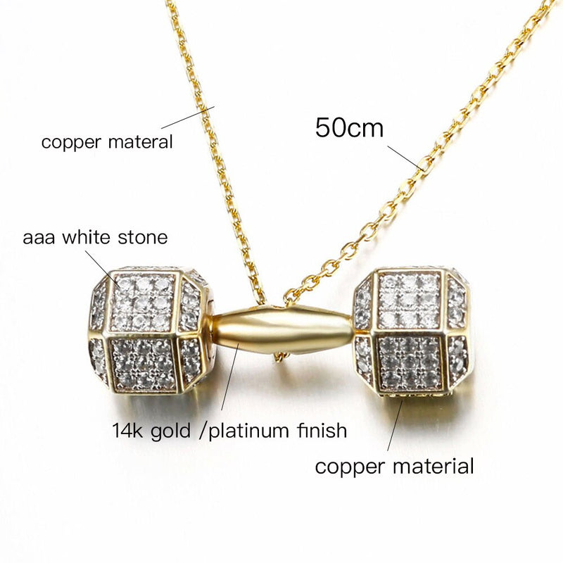 Rhodium plated Cubic Zirconia Pendant Necklace for Men