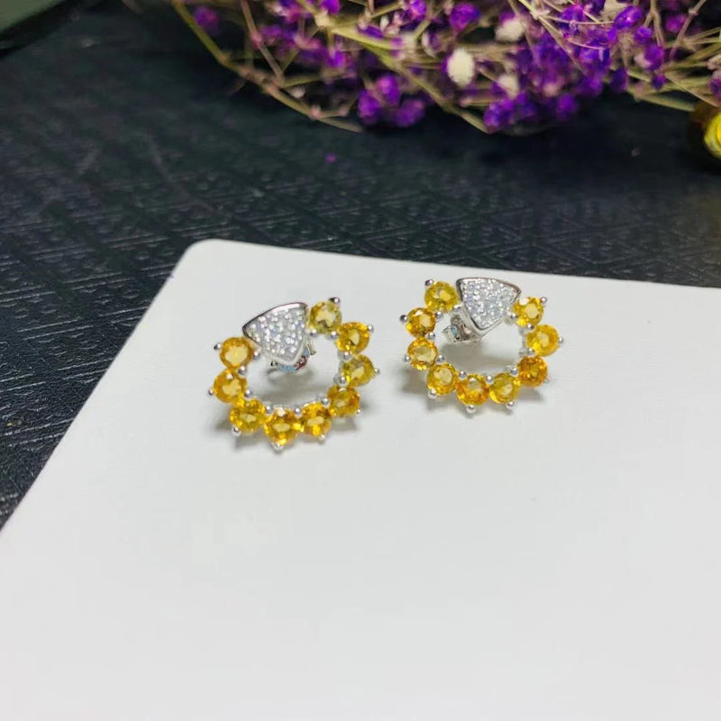 925 Silver Citrine Earring for Women