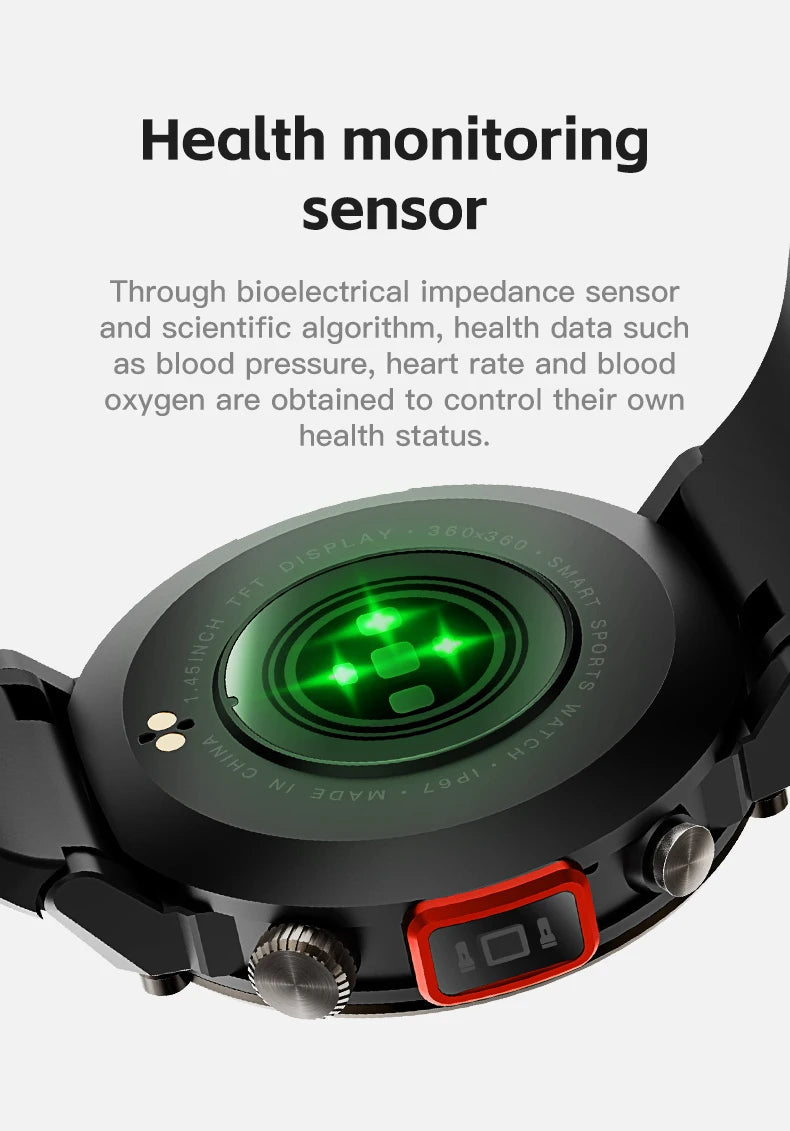 Touch Screen Smart Watch with Health Monitor for iOS and Android